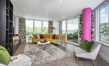 Triple aspect apartment in landmark building with panoramic views at The Glasshouse, Caledonian Road N7, 9BQ